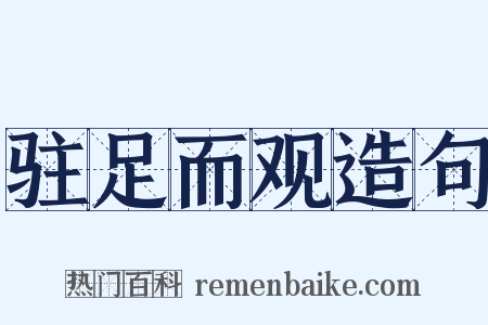 驻足而观造句是什么意思的图片